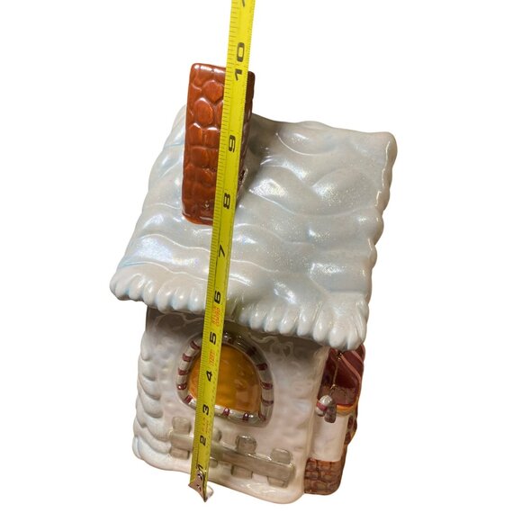 Ganz  Ceramic Bakery Cookie Jar w/ Candy Cane Accent Snowy Roof & Holiday Detail - Picture 8 of 11